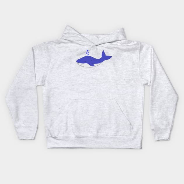 Loving Whale Kids Hoodie by wanungara